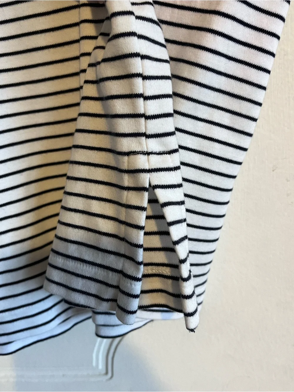 Polo Ralph Lauren Men's XL White Striped 100% Cotton Short Sleeve Navy Pony EUC